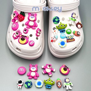 Michley Phụ Kiện Trang Trí Giày Họa Tiết Hoạt Hình Gấu Dâu Tây Buzz Lightyear diy Dành Cho Trẻ Em