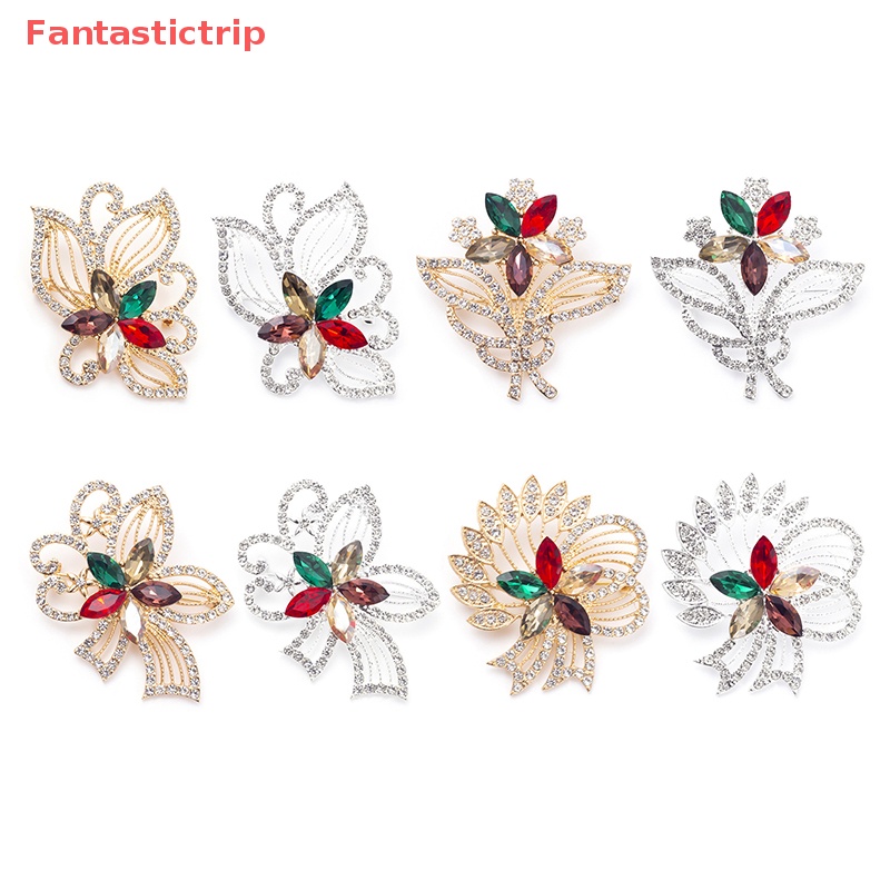 Ghim Cài Áo Hình Hoa Đính Đá Nhiều Màu Sắc Phong Cách Vintage Thời Trang Cho Nữ