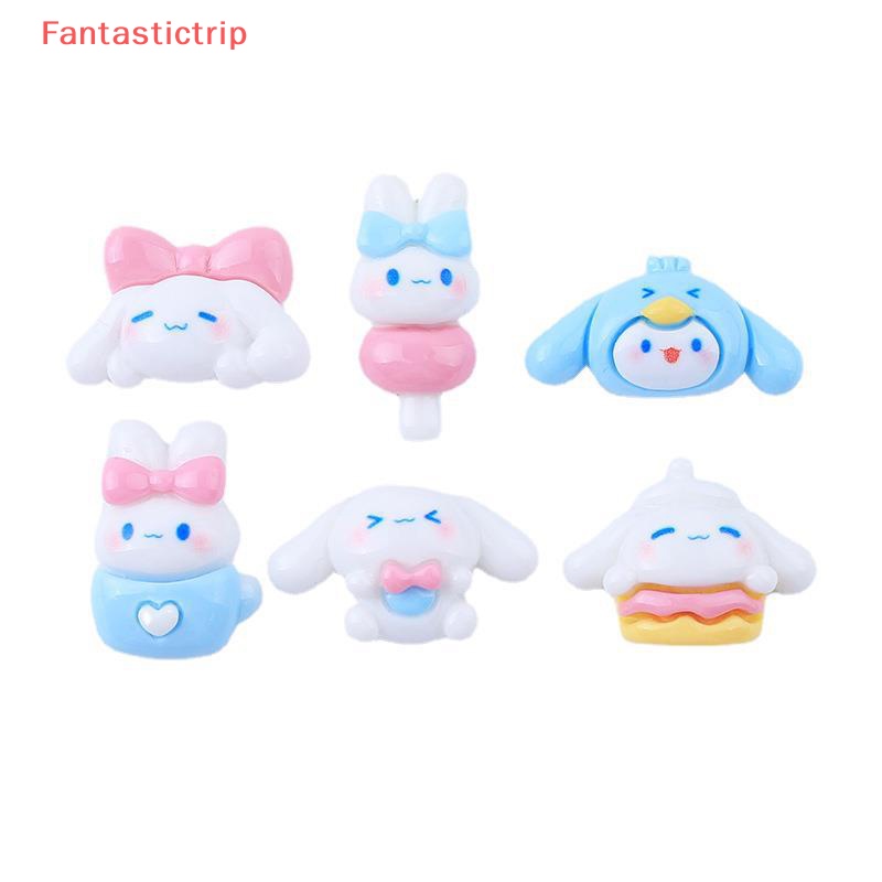 [Fantastictrip] Set 10 Phụ Kiện Ghim Cài Áo Trang Sức Hình Chú Chó Trắng Dễ Thương Bằng Chất Liệu Resin Có Nam Châm Gắn Tủ Lạnh /