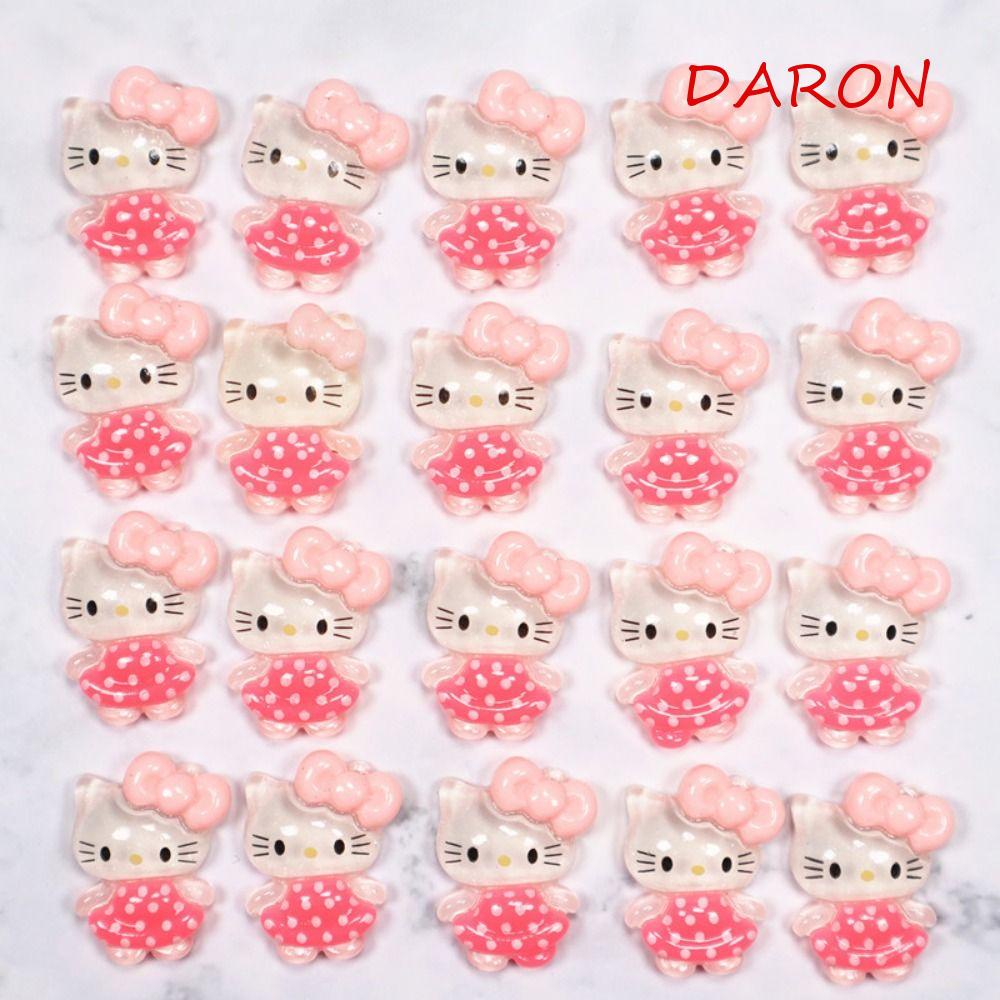 Phụ Kiện Trang Trí Móng Tay Hình Mèo Hoạt Hình Ba Chiều Bằng Nhựa Resin