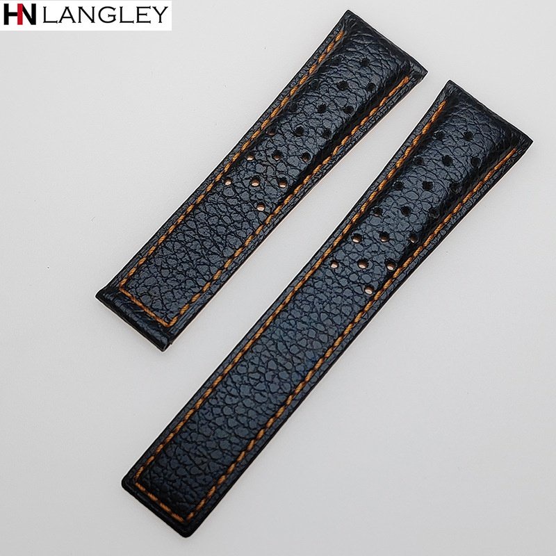 Dây Đeo Bằng Da Bò Thật 22mm Cho Đồng Hồ Heuer Carrera Lặn Biển Monaco F1