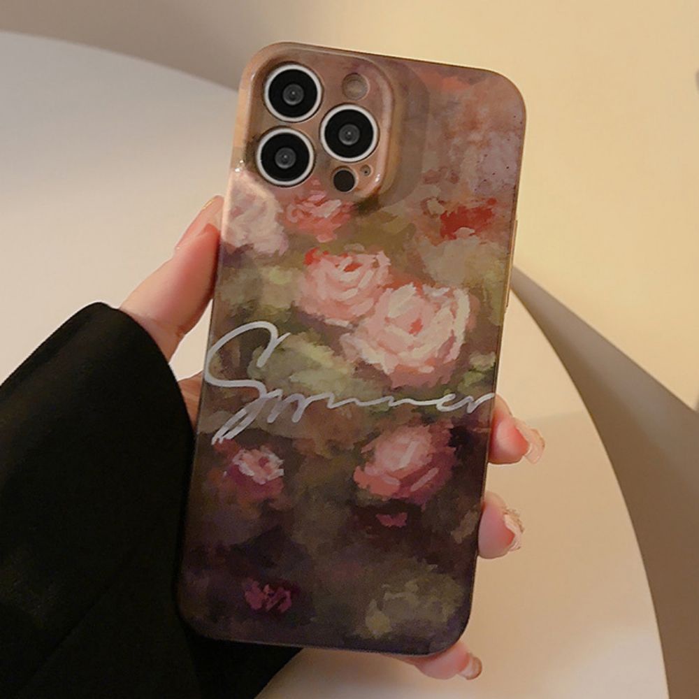 Ốp Điện Thoại TPU Mềm Chống Sốc In Hình Hoa Hồng Cổ Điển Cho IPhone 14 Pro Max 13 12 11 Pro Max XR XS Max 7 8 Plus SE