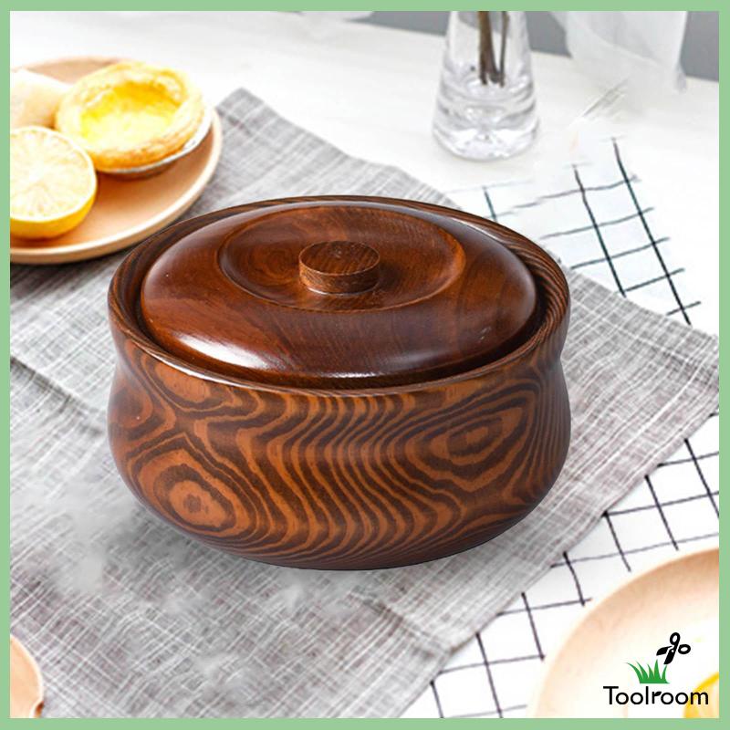 Tô Gỗ Hình Tròn Đa Năng Có Thể Tái Sử Dụng