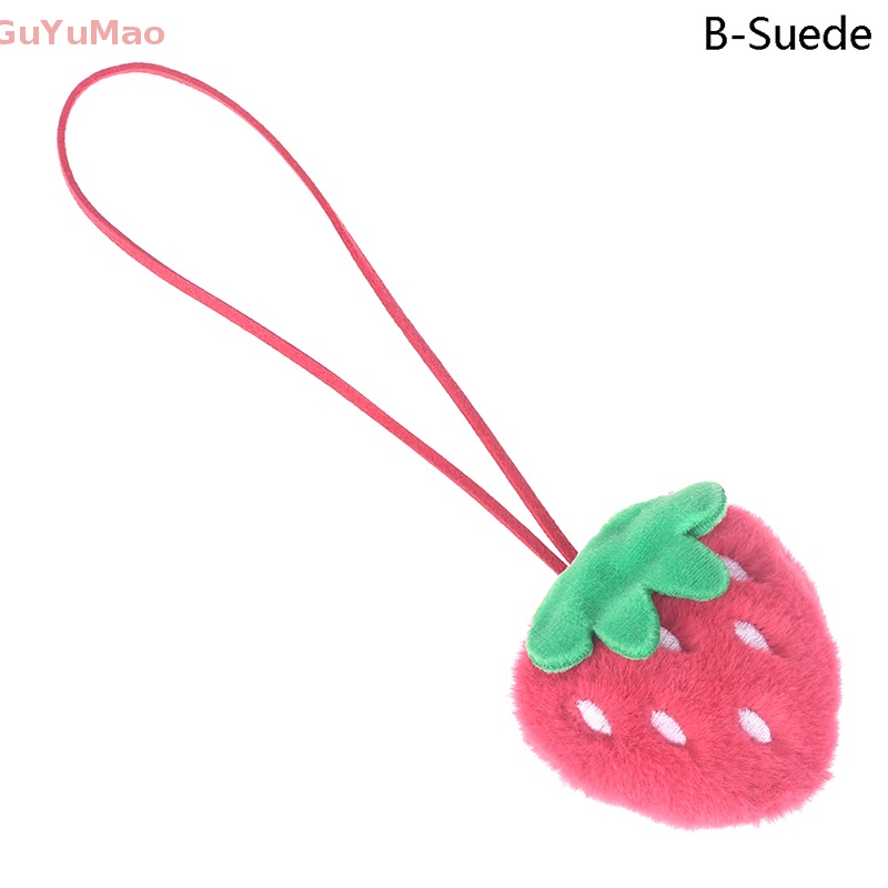 Móc Chìa Khóa / Túi Xách Hình Gấu / Dâu Tây Nhồi Bông Dễ Thương Chống Thất Lạc