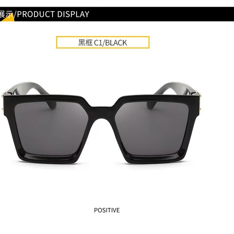 Kính Mát Gọng Vuông Lớn Phong Cách Âu Mỹ Mới