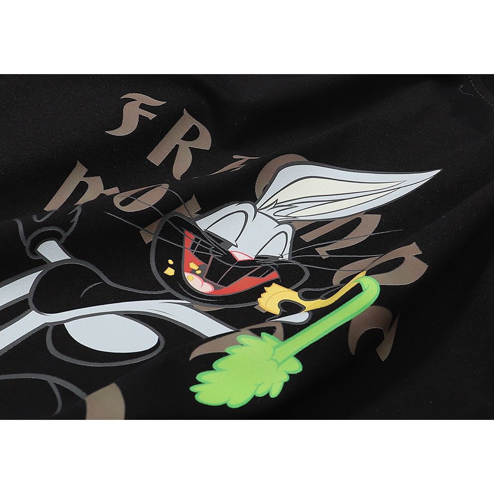 L &amp; V Áo Thun Bóng Rổ Tay Ngắn In Logo Thỏ Phun Kỹ Thuật Số Phiên Bản Giới Hạn 88 Mới Cho Nam Và Nữ Ttrjserrere