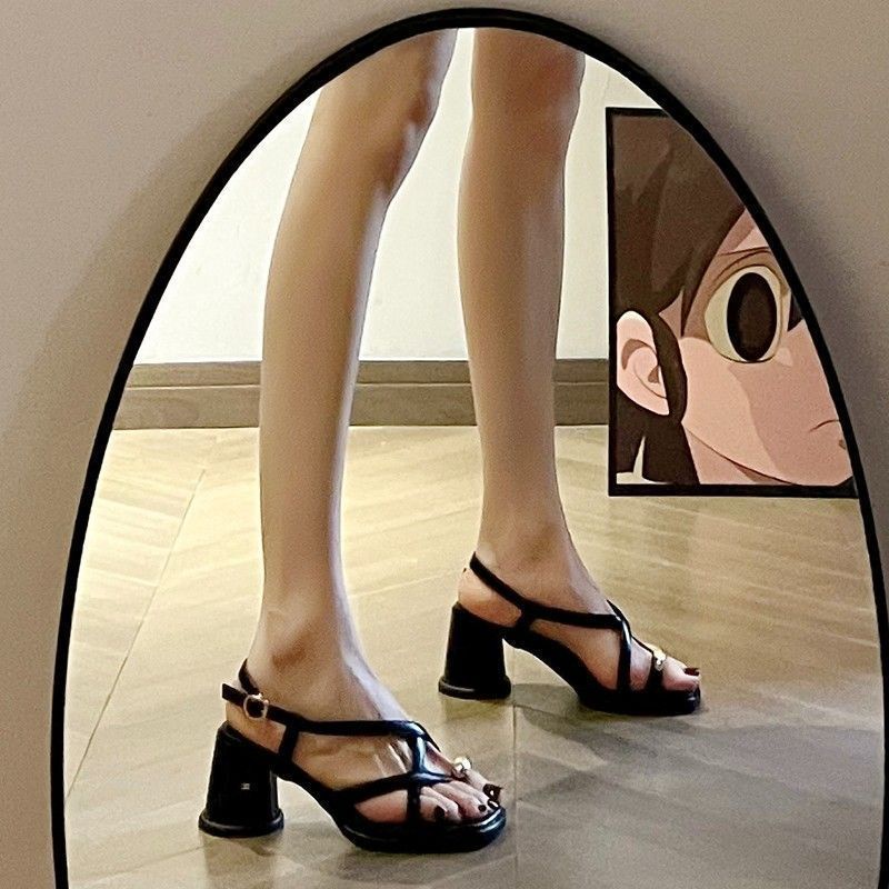 Aès giày cao gót Sandal Cao Gót Hở Ngón Thiết Kế Mới Thời Trang Dành Cho Năm 2023 22Z23052608