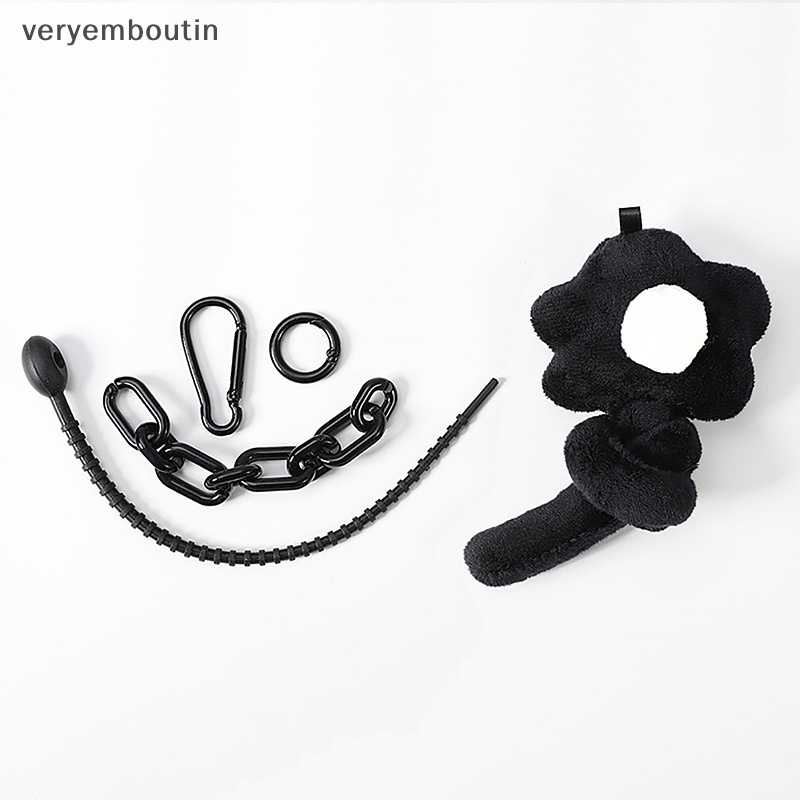 Móc Khóa Bông Hoa Nhỏ Màu Đen Sáng Tạo Dễ Thương Cho Nữ