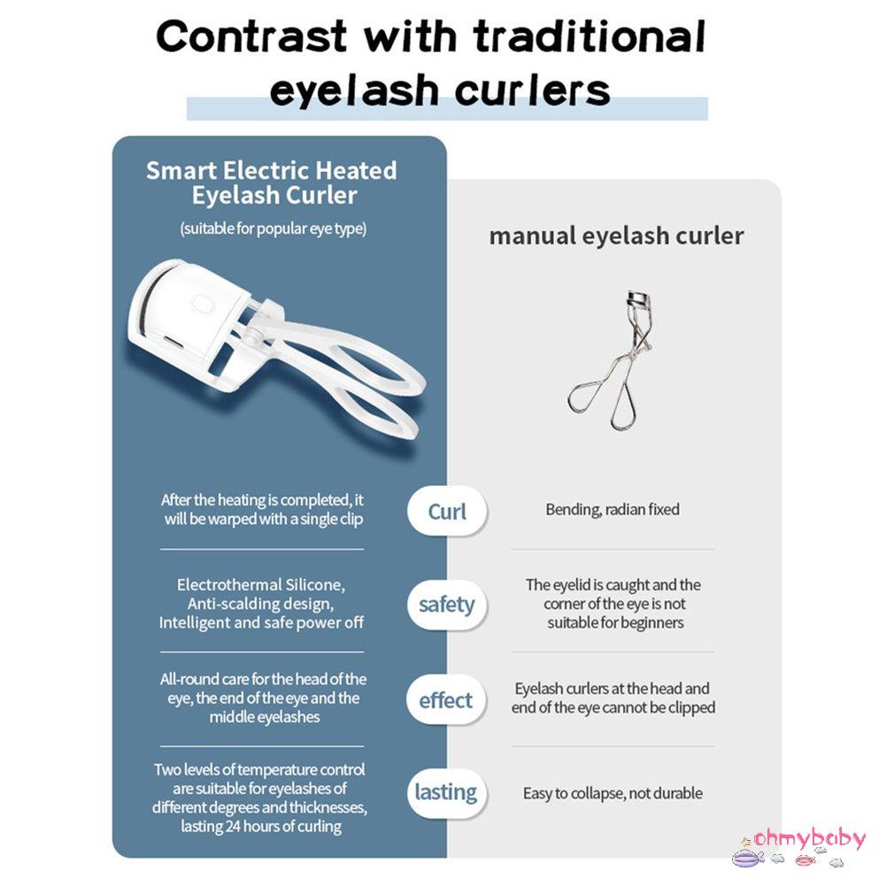 [OMB] Dụng Cụ Uốn Mi Làm Nóng Typec Có Thể Sạc Lại Kéo Dài 24 Giờ Một Bước Dành Cho Longelectric [Z/5]