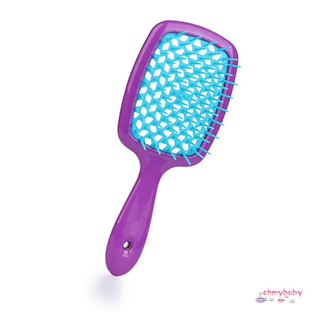 [Ready] Chống Tĩnh Điện Bàn Chải Tóc Tay Cầm Tháo Gỡ Lược Tắm Mạ Detangling Massage Rối [Z/9]