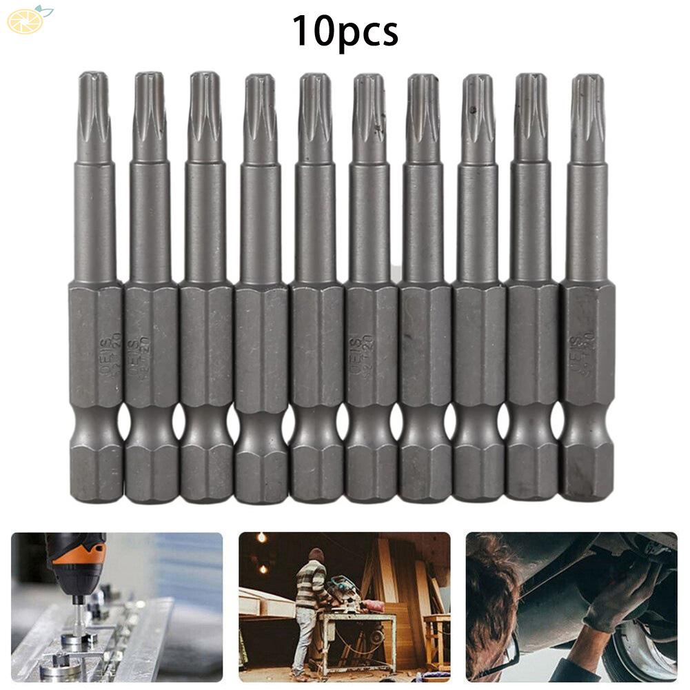 【VARSTR】10Pcs Torx T20 Screwdriver Bit Set with Magnetic Tip and 635mm Hexagon Handle Alloy Steel Build 50mm Long