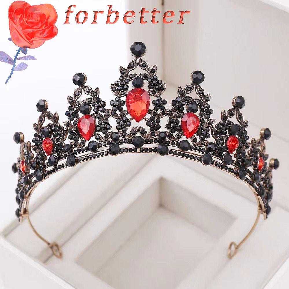 Phụ Kiện Trang Trí Họa Tiết Baroque Cho Đàn Ông Tốt Hơn|Băng Đô Cài Tóc Bằng Hợp Kim Màu Đen Thanh Lịch|Vương Miện Đội Đầu Kiểu Dáng Dễ Thương Xinh Xắn