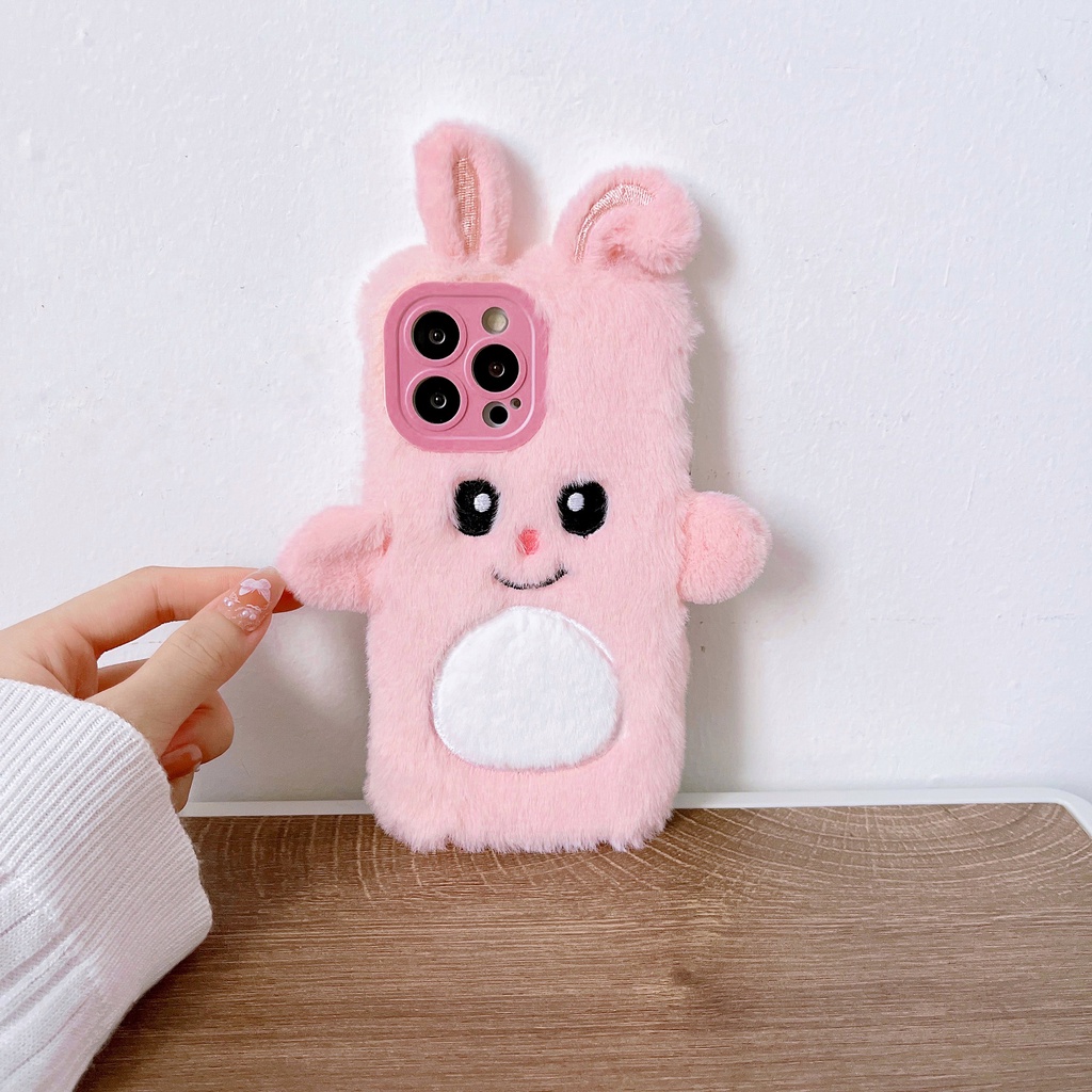 Ốp Điện Thoại Lông Thỏ Cho OPPO Reno 7 7Z 7 Pro 8 8Z 8T 8 Pro 6 6Z 6 Pro 5 5Z 5 Pro 5F 4 4F 4 Pro 4Z 4SE 3 2 2Z 2F LITE