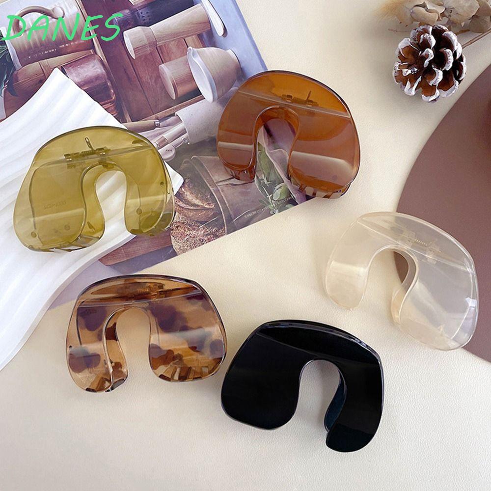 Kẹp Tóc Chữ U Bằng Nhựa Phong Cách Retro Đơn Giản Cho Nữ