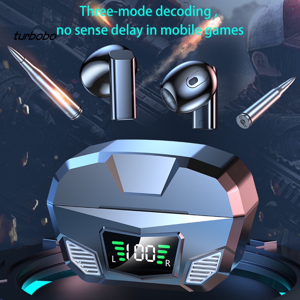 1 Cặp Tai Nghe Nhét Tai Không Dây M33 Bluetooth 5.1 Màn Hình LED Cảm Ứng Bằng ABS Không Phai Màu