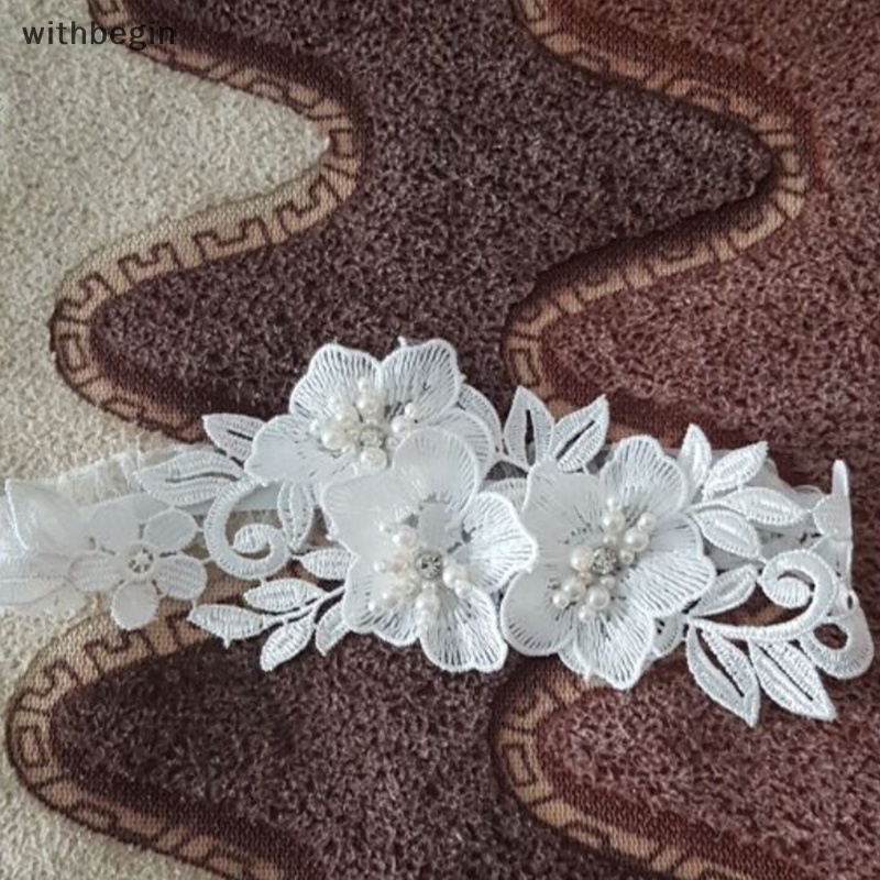 1 Cái Nịt Bít Tất Ren Đính Đá Màu Trắng Gợi Cảm Cho Nữ