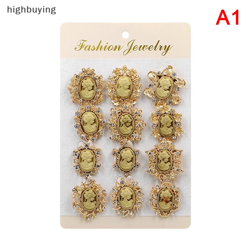 Set 12 Ghim CàI ÁO HìNh Belle ĐíNh Kim Cương Giả ThờI Trang Cho Nữ