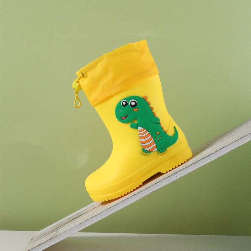 Giày bốt đi mưa MICHLEY chống trượt họa tiết khủng long hoạt hình đáng yêu cho trẻ em