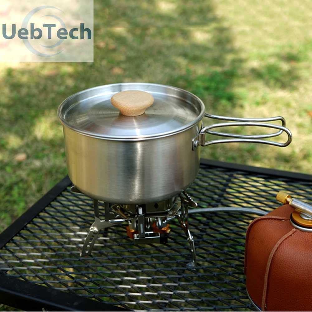 Bộ Dụng Cụ Nấu Ăn Bằng Thép Không Gỉ Tiện Lợi Khi Đi Du Lịch