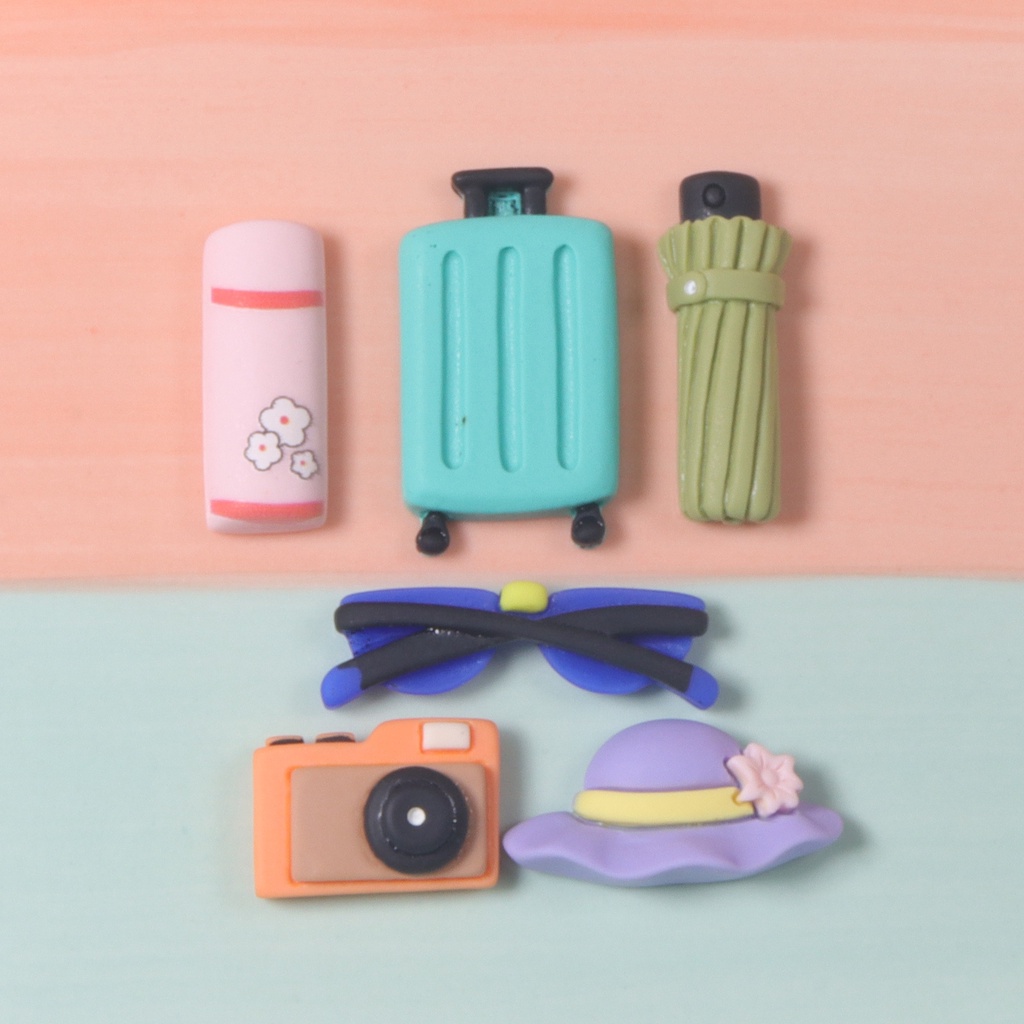 Set 10 Miếng Dán Trang Trí Điện Thoại / Kính Mát / Kẹp Tóc Hình Nón / Kính Mát Du Lịch DIY