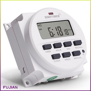 Sinotimer Tm618N-2 220V Lcd Digital Ac Programmable Timer Switch With Ul Listed Relay Inside Countdown Time Function [B/5]