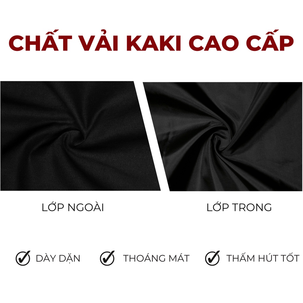 Áo khoác nam kaki 2 lớp cao cấp màu đen cổ bẻ thiết kế 1 túi HIDDLE | H9-AK5