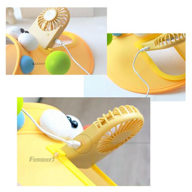 [Fenteer1] Mũ Lưỡi Trai Kèm Quạt Phong Cách Thể Thao Cho Hoạt Động Ngoài Trời