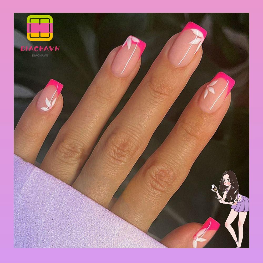 Bộ Móng Tay Giả Dạng Nhấn Che Phủ Toàn Diện Đầu Vuông DIY