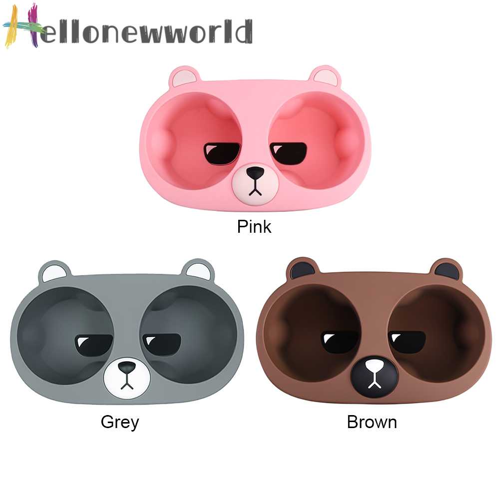 Giá Đỡ Bình Nước Silicon Hình Gấu Hoạt Hình Cho Tesla Model 3 / Y