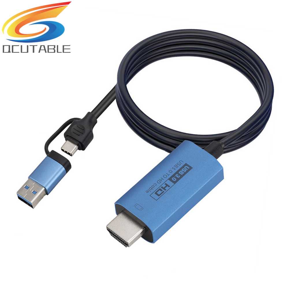 Bộ Chuyển Đổi Màn Hình Usb 3.0 / Type-C Sang HDMI-Compatible Cho Điện Thoại / Máy Chiếu