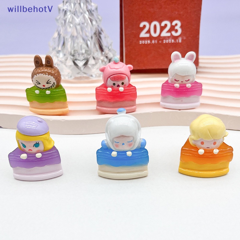 [WillbehotV] Set 2 Lát Nhựa Resin Phát Quang Hình Hoạt Hình Kawaii Ch Làm Trang Sức DIY [Mới]