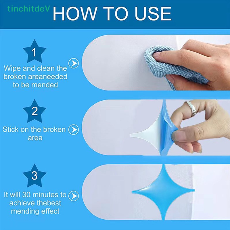 [TinchitdeV] Bộ Dụng Cụ Vá Bồn Tắm Bơm Hơi Nóng Sửa Chữa Đâm Thủng Hạng Nặng [Mới]