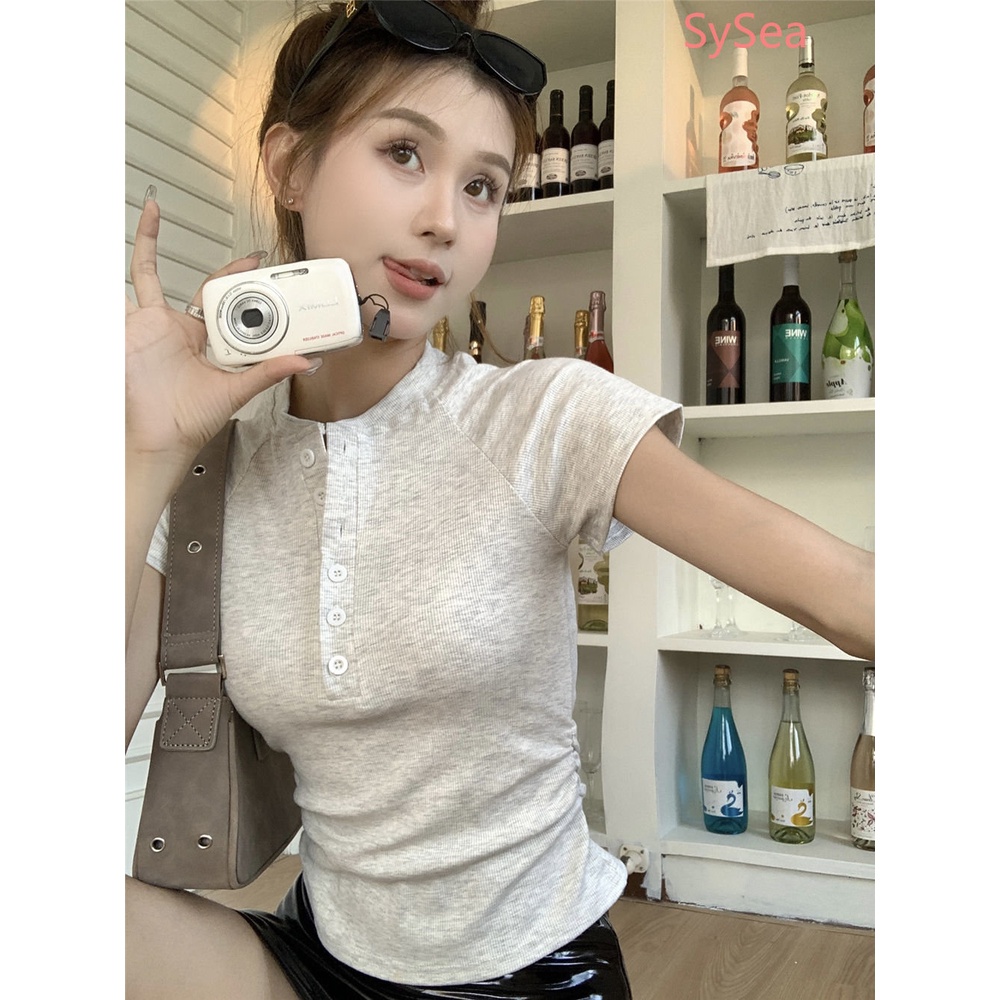 Áo Kiểu Hàn Quốc Dáng Ôm Thời Trang Mùa Hè Cho Nữ