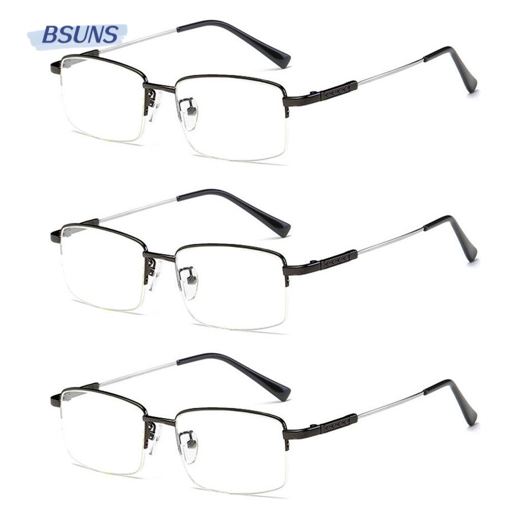 Kính Đọc Sách Nửa Gọng Chống Ánh Sáng Xanh Phong Cách Vintage Cho Nam