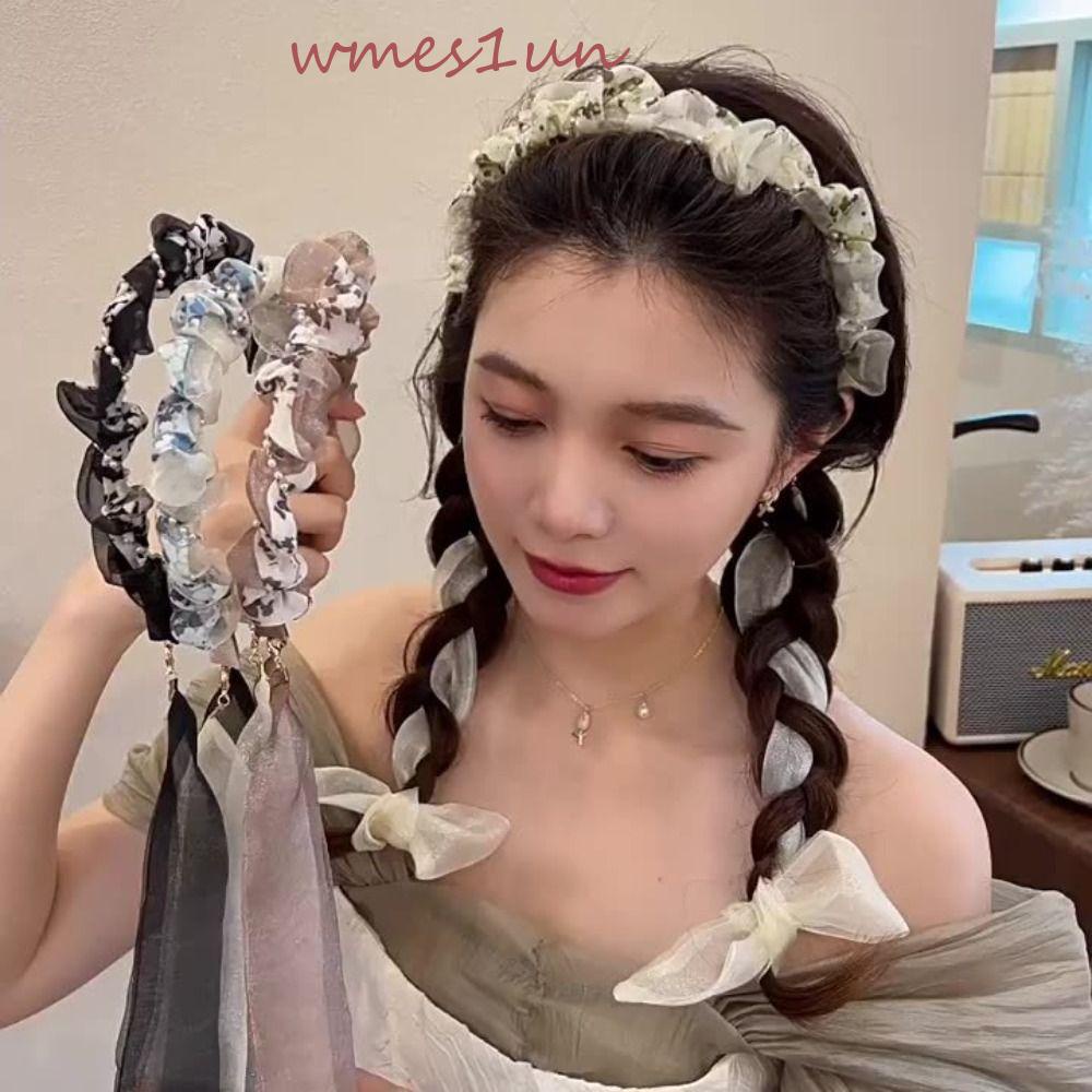 Băng Đô Vải Co Giãn Chống Trượt Họa Tiết Hoa Xinh Xắn WMES15H