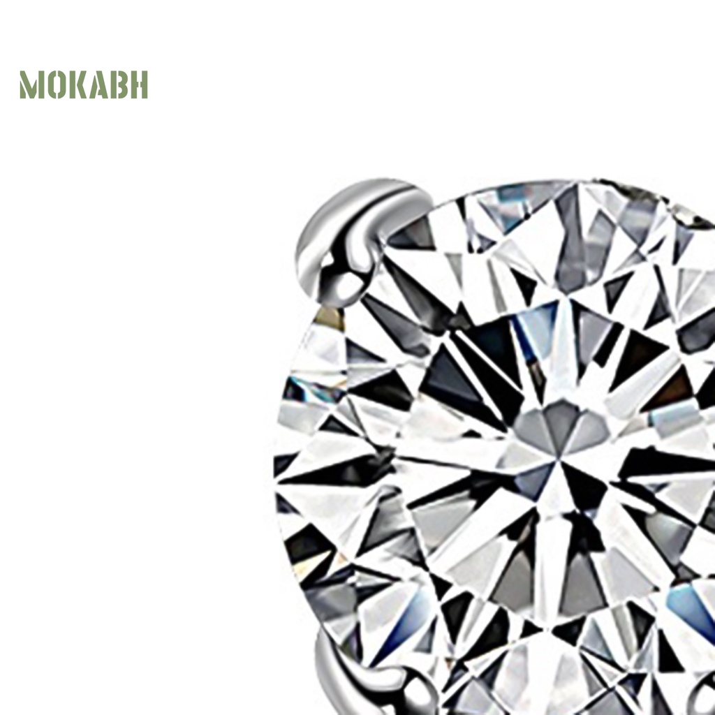 Bông Tai 4 Móng Vuốt Đính Đá Bằng Hợp Kim Không Cần Khoan Lỗ