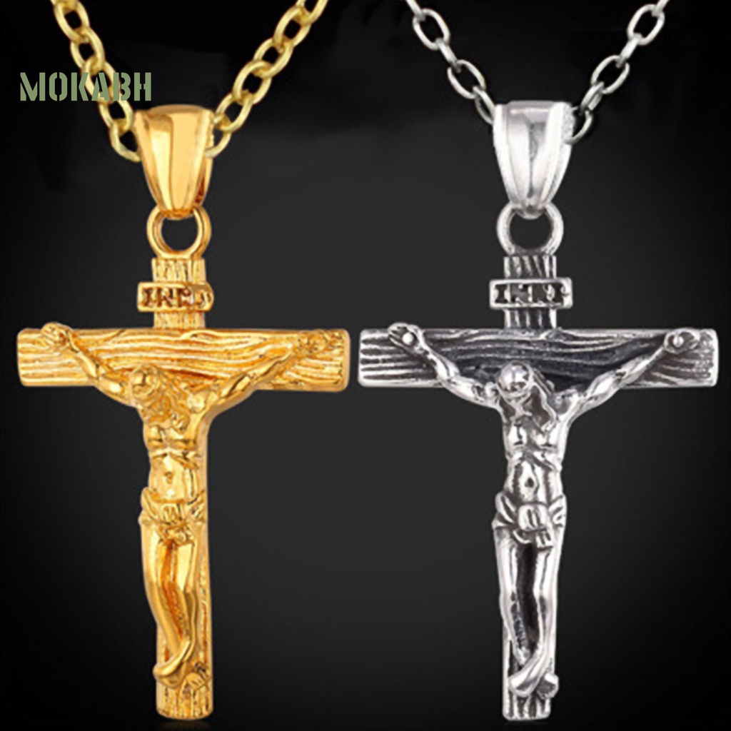 Vòng cổ Mặt Thánh Giá Bằng Thép Không Gỉ Cho Nam