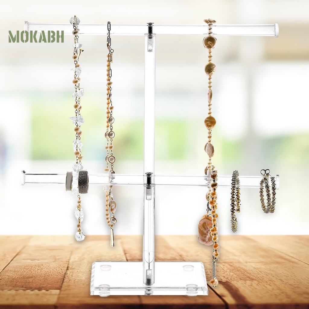 Giá Đỡ Trưng Bày Trang Sức Hình Chữ T Bằng Acrylic Trong Suốt