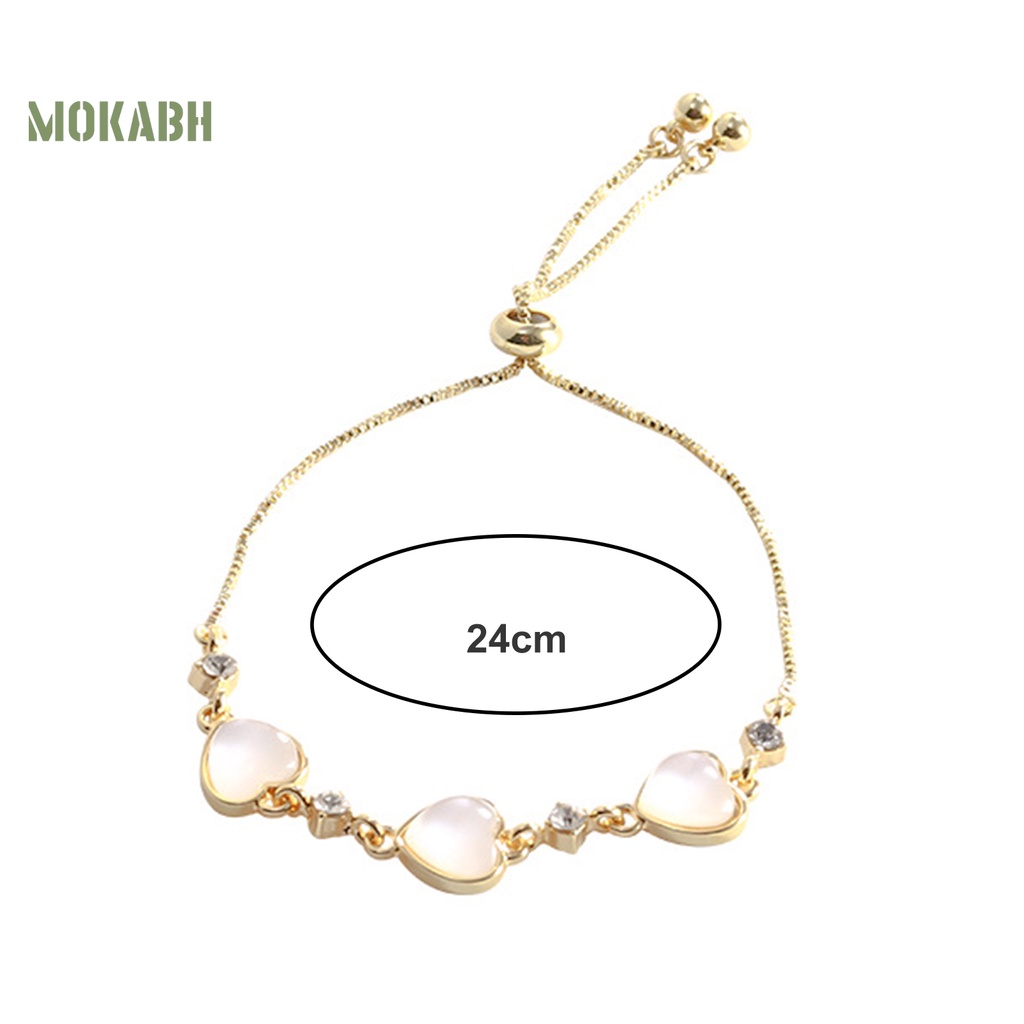 Vòng Đeo Tay Đính Đá Mắt Mèo Lấp Lánh Thời Trang Cho Nữ