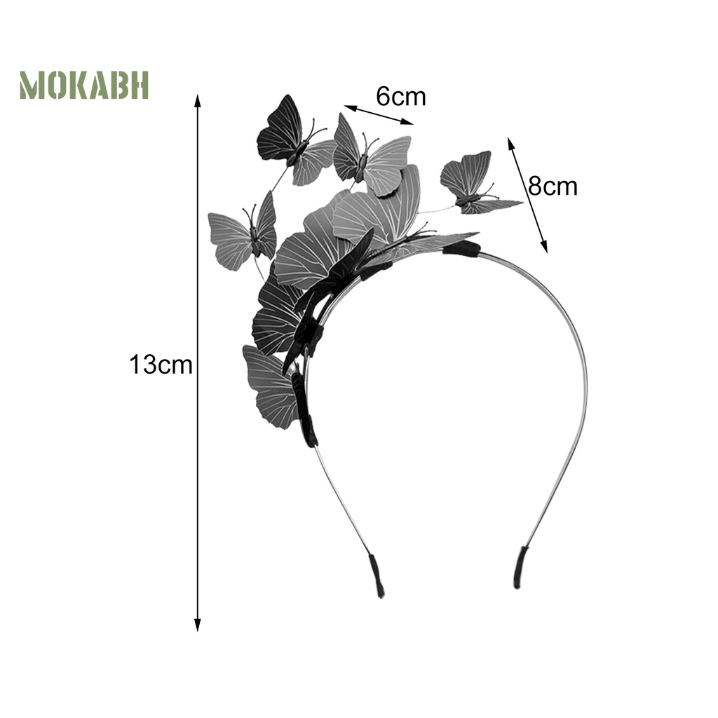 Băng Đô Cài Tóc Hình Bướm Ba Chiều Bằng Nhựa Sáng Tạo