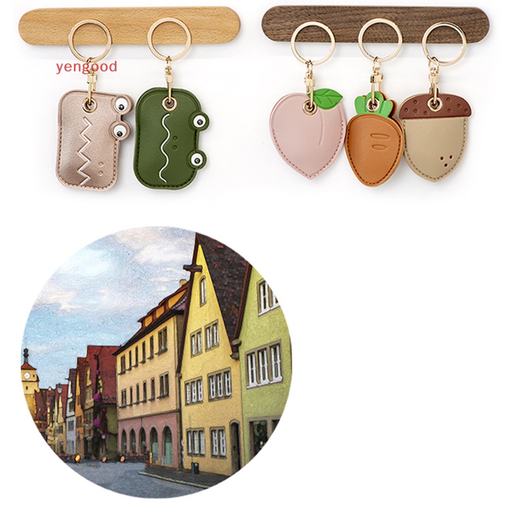 Móc Khóa Bằng Da Họa Tiết Hoạt Hình Đáng Yêu