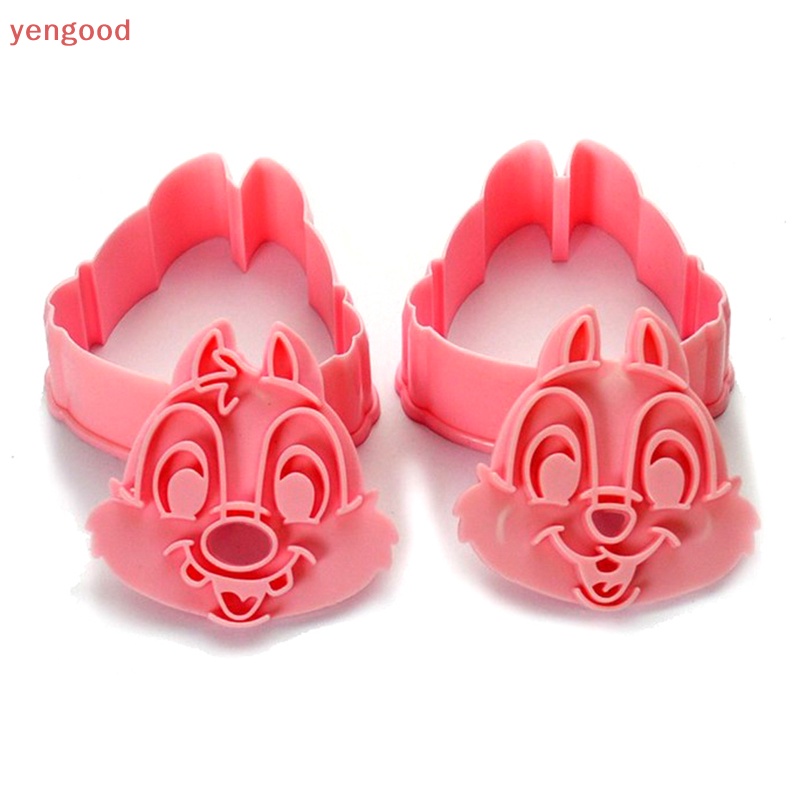Set 2 Khuôn Cắt Bánh Quy Hình Động Vật 3D Dễ Thương