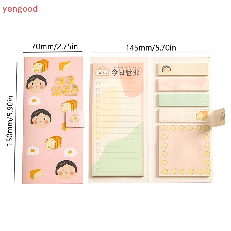 (YGD) Set 120 Tờ Giấy Dán Ghi Chú DIY Họa Tiết Cô Gái Hoạt Hình Trang Trí Văn Phòng Trường Học