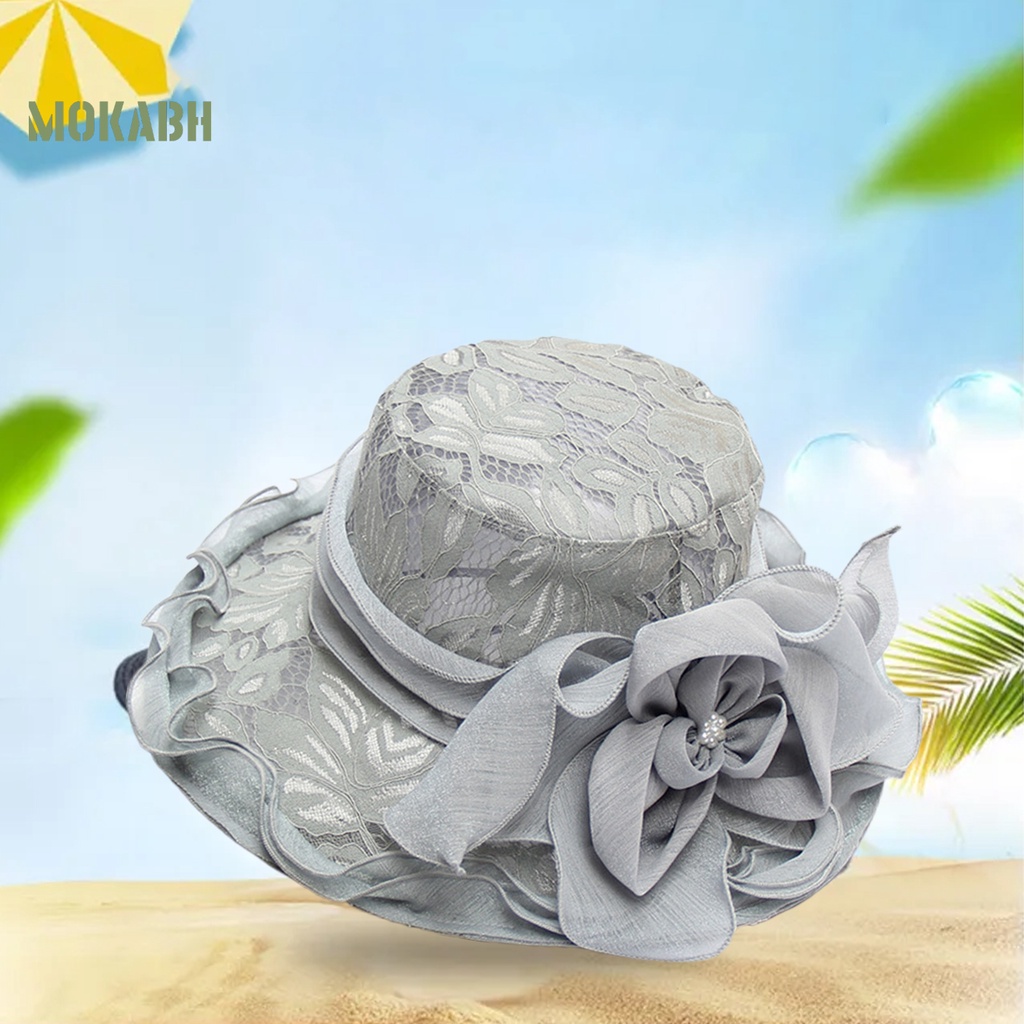 [Mok Abh] Mũ Ren Hoa Gấp Gọn Được Cá Tính Cho Nữ Trong Suốt Đám Cưới