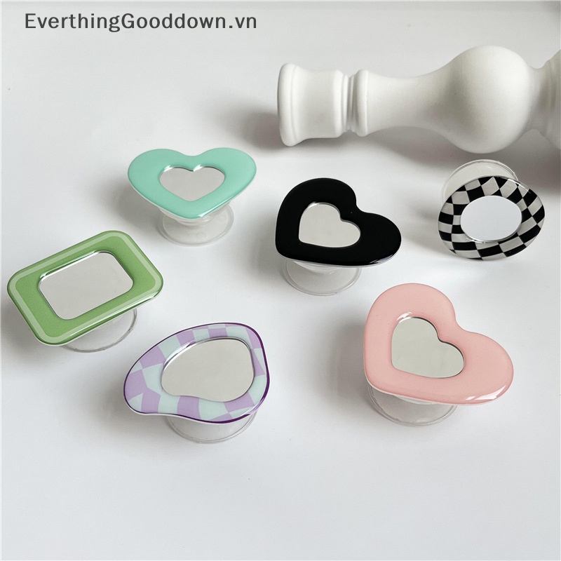 Everthinggooddown Ins Gương Cầm Tay Hình Trái Tim Có Thể Gập Lại Co Giãn Có Thể Gập Lại Ổ Cắm Điện Thoại Thông Dụng