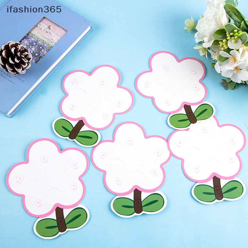 Set 50 Thẻ Giấy Hình Hoa Làm Kẹp Tóc Trang Sức Thủ Công DIY