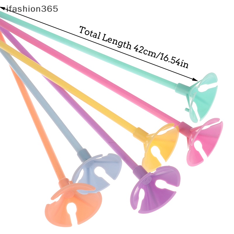 Set 100 Chuôi Nhựa 42cm Nhiều Màu Sắc Dùng Trang Trí Bong Bóng Tiện Dụng