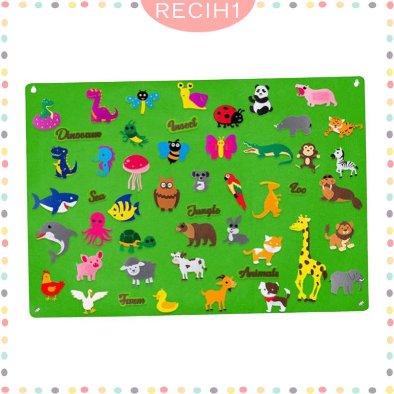 Bảng Nỉ Treo Tường Di Động Hỗ Trợ Dạy Học Montessori Cho Bé Trai 3 4 5 6