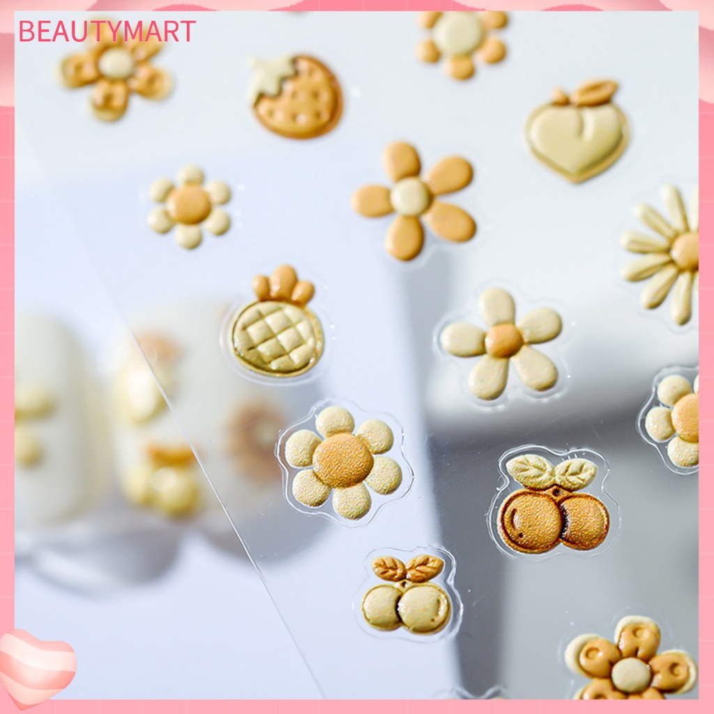 Miếng Dán Trang Trí Móng Tay Tự Dính Chống Thấm Nước Siêu Mỏng Họa Tiết Hoa Tinh Tế
