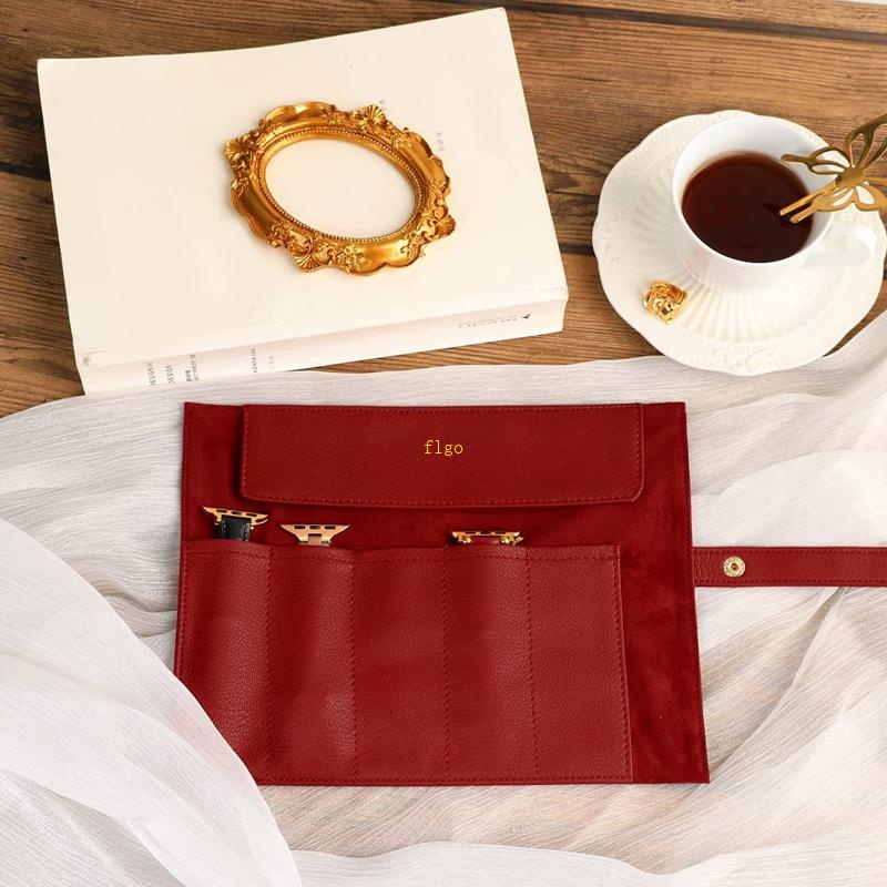 Khay Da Cuộn 5 Ngăn Đựng Đồng Hồ Tiện Lợi Cho Du Lịch